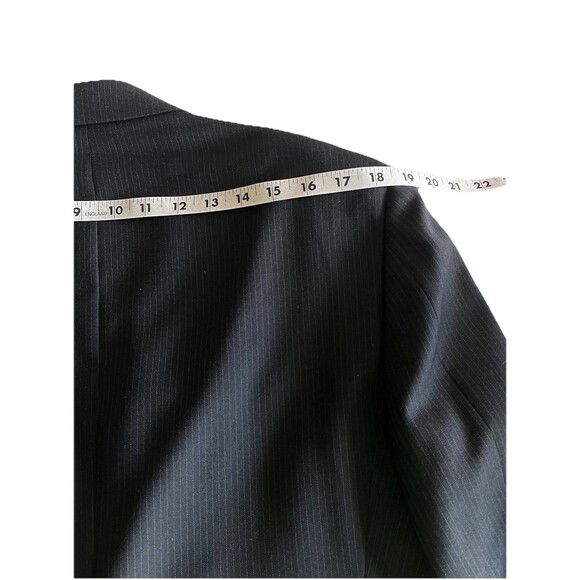 PAL ZALERI Men 38-40R Blazer Designer Wool Pinstripe Suit Jacket Made In Italy - Picture 15 of 16